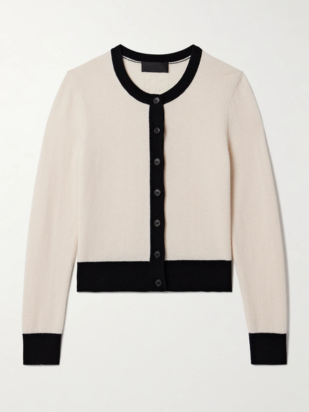  Nili Lotan Nili Lotan - Meadow Two-tone Cashmere Cardigan - Ivory 