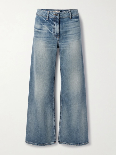  Nili Lotan Nili Lotan - Megan Distressed High-rise Wide-leg Jeans - Mid Denim 