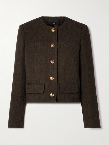  Nili Lotan Nili Lotan - Paige Cotton-blend Tweed Jacket - Brown 