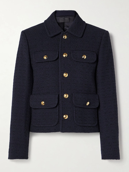  Nili Lotan Nili Lotan - Paola Cotton-blend Tweed Jacket - Midnight Blue 