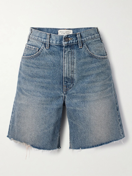  Nili Lotan Nili Lotan - Russel Frayed Denim Shorts - Mid Denim 