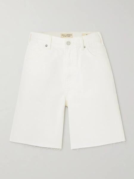  Nili Lotan Nili Lotan - Russel Frayed Denim Shorts - Off-white 