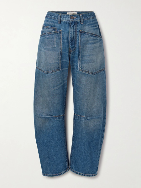  Nili Lotan Nili Lotan - Shon High-rise Barrel-leg Jeans - Mid Denim 