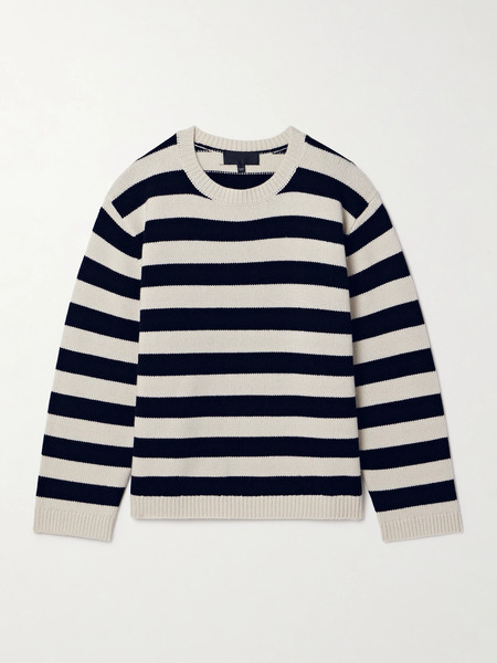  Nili Lotan Nili Lotan - Trina Striped Cashmere Sweater - Navy 