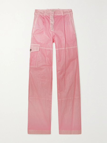  Nina Ricci Nina Ricci - Crinkled-shell Straight-leg Cargo Pants - Pink 