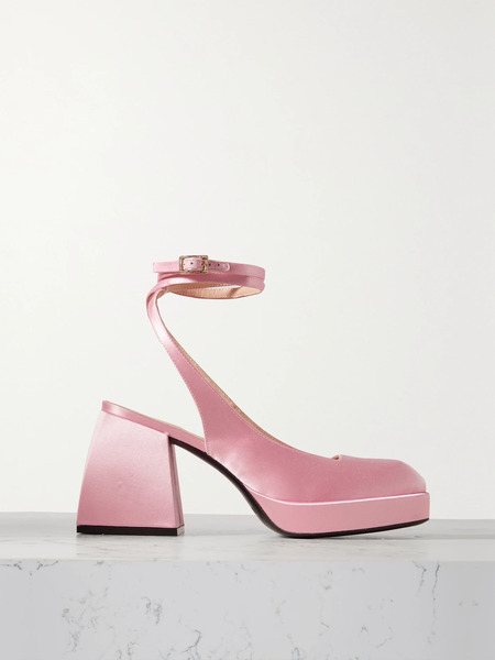  Nodaleto Nodaleto - Bulla Suki Embellished Satin Platform Pumps - Pink 
