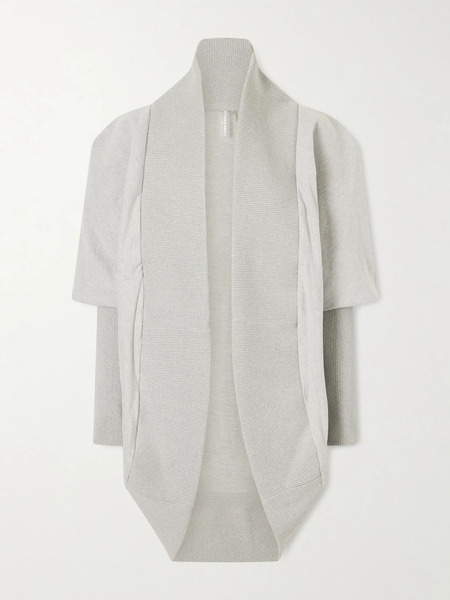  Norma Kamali Norma Kamali - Cocoon Stretch-cotton Jersey Cardigan - Gray 