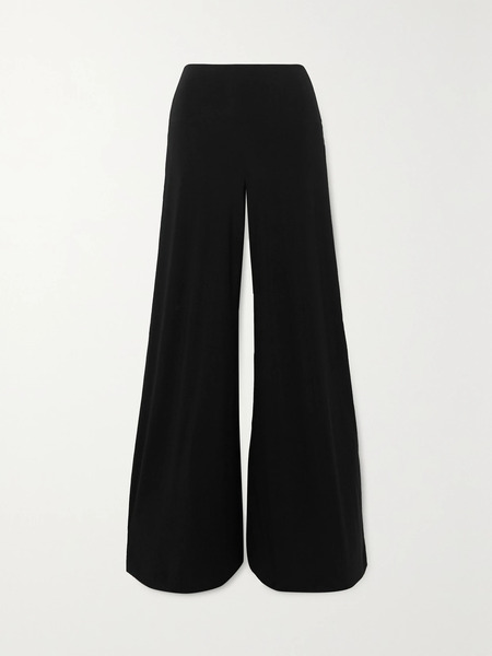  Norma Kamali Norma Kamali - Elephant Stretch-jersey Wide-leg Pants - Black 