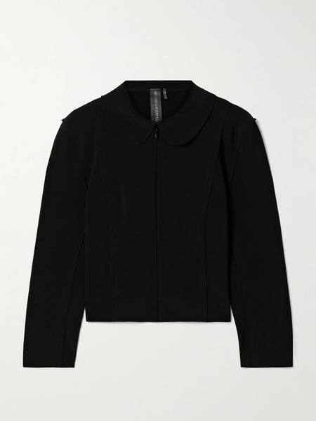  Norma Kamali Norma Kamali - Girl Cropped Stretch-jersey Jacket - Black 