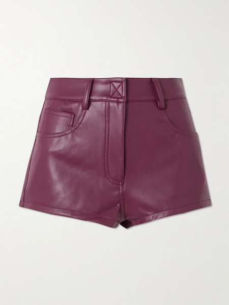  Norma Kamali Norma Kamali - Leather-like Shorts - Purple 