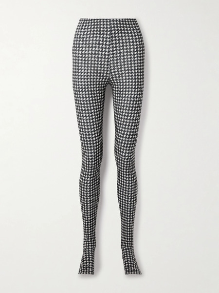  Norma Kamali Norma Kamali - Printed Stretch-jersey Stirrup Leggings - Gray 