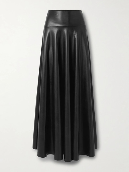  Norma Kamali Norma Kamali - Pu Maxi Skirt - Black 