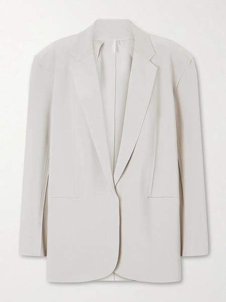  Norma Kamali Norma Kamali - Single-breasted Stretch-jersey Blazer - Gray 