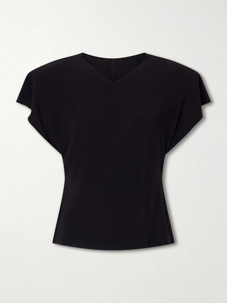  Norma Kamali Norma Kamali - Stretch-jersey Blouse - Black 
