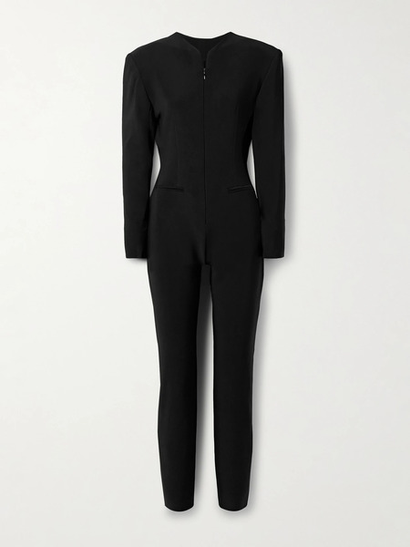  Norma Kamali Norma Kamali - Stretch-jersey Jumpsuit - Black 