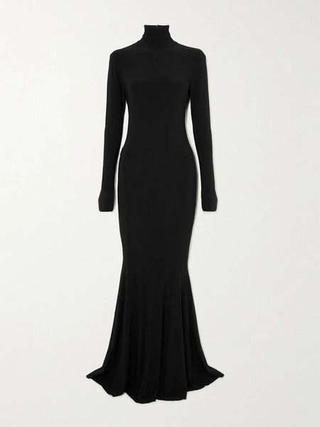  Norma Kamali Norma Kamali - Stretch-jersey Turtleneck Gown - Black 