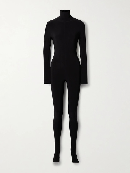  Norma Kamali Norma Kamali - Stretch-jersey Turtleneck Jumpsuit - Black 