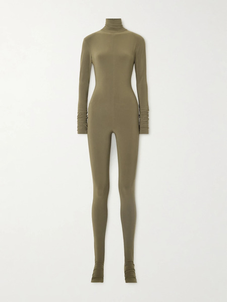  Norma Kamali Norma Kamali - Stretch-jersey Turtleneck Jumpsuit - Brown 