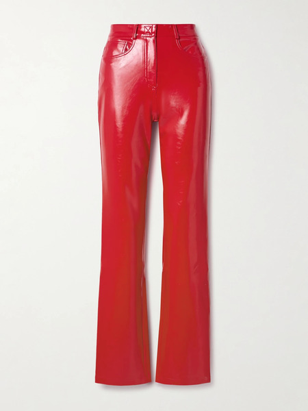  Norma Kamali Norma Kamali - Vegan Patent-leather Skinny Pants - Red 