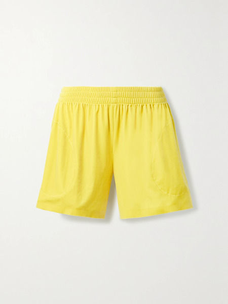  Norma Kamali Norma Kamali - Velvet Shorts - Chartreuse 