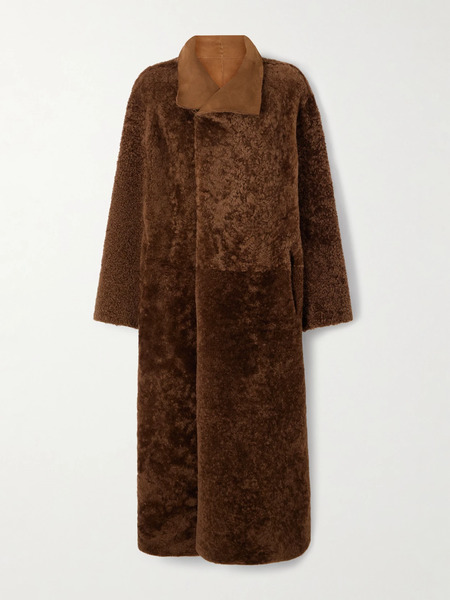  Nour Hammour Nour Hammour - Birthday Reversible Shearling Coat - Light Brown 