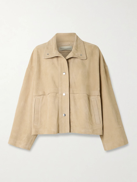  Nour Hammour Nour Hammour - Park Oversized Suede Jacket - Beige 