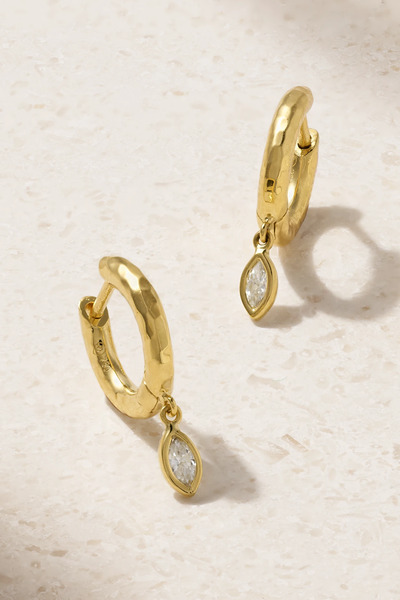  Octavia Elizabeth Octavia Elizabeth - + Net Sustain Micro Gabby 18-karat Recycled Gold Diamond Hoop Earrings - One Size 