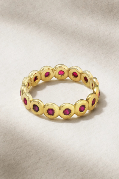  Octavia Elizabeth Octavia Elizabeth - + Net Sustain Nesting Gem 18-karat Recycled Gold Ruby Eternity Ring - 6 