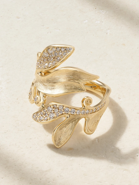  Ole Lynggaard Copenhagen Ole Lynggaard Copenhagen - Forest 18-karat Gold Diamond Ring - 52 