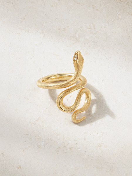  Ole Lynggaard Copenhagen Ole Lynggaard Copenhagen - Snake Medium 18-karat Gold Diamond Ring - 6 