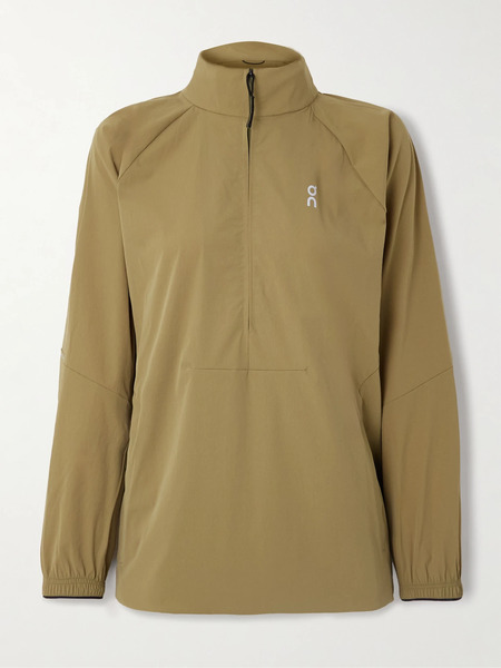  On On - All-day Stretch Recycled-shell Half-zip Sweater - Sage Green 