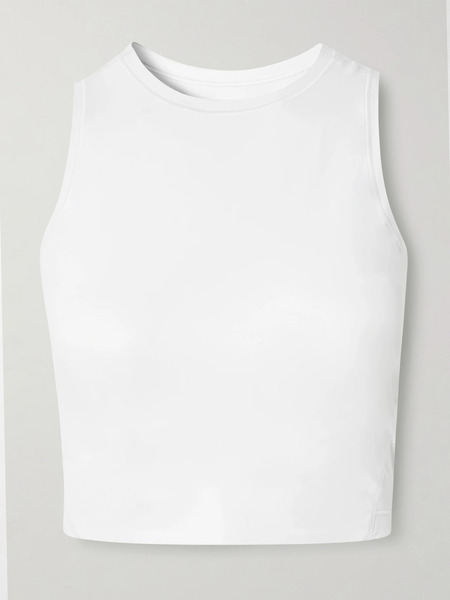  On On - Studio Cropped Stretch Top - White 