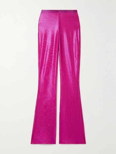  Oséree Oséree - Stretch-lamé Flared Pants - Fuchsia 
