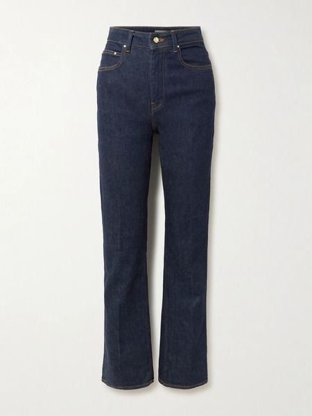  Ossou Ossou - Flex Stretch High-rise Straight-leg Jeans - Indigo 