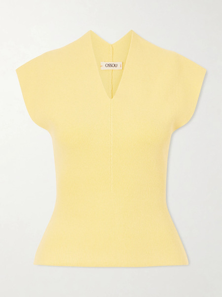  Ossou Ossou - Sloane Cotton-blend Top - Yellow 