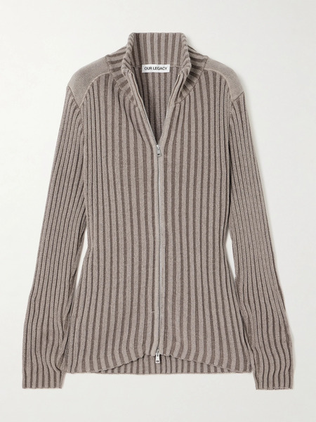  Our Legacy Our Legacy - Ribbed Cotton And Cashmere-blend Cardigan - Pink 