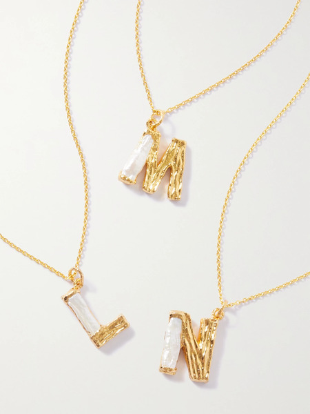  Pacharee Pacharee - Alphabet Gold-plated Pearl Necklace - I 