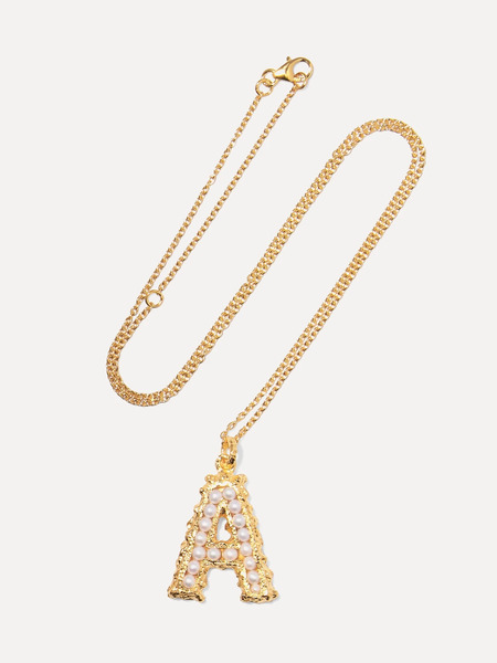  Pacharee Pacharee - Alphabet Gold-plated Pearl Necklace - L 
