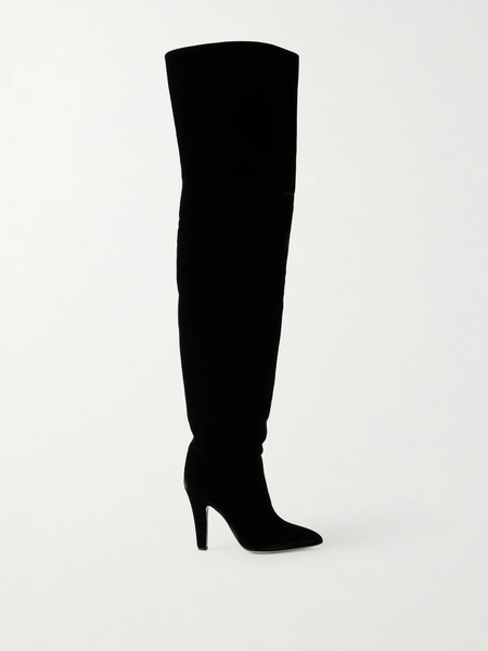  Paris Texas Paris Texas - Elsa Velvet Over-the-knee Boots - Black 