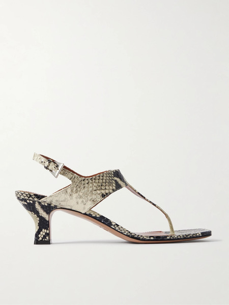  Paris Texas Paris Texas - Portofino Snake-effect Leather Sandals - Snake Print 