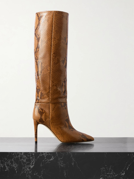  Paris Texas Paris Texas - Stiletto Snake-effect Leather Knee Boots - Brown 