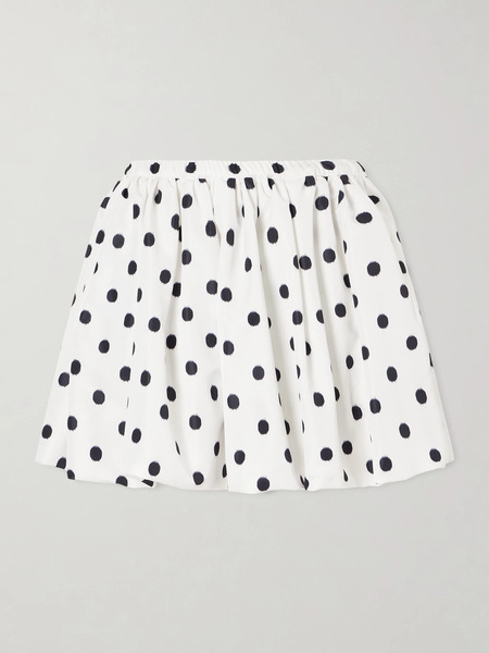  Patou Patou - Bloomer Polka-dot Poplin Mini Skirt - White 