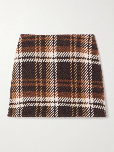  Patou Patou - Checked Wool-blend Mini Skirt - Multi 