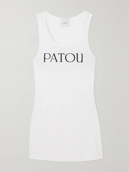  Patou Patou - Iconic Printed Cotton-jersey Tank - White 