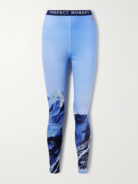  Perfect Moment Perfect Moment - Printed Stretch-jersey Leggings - Blue 