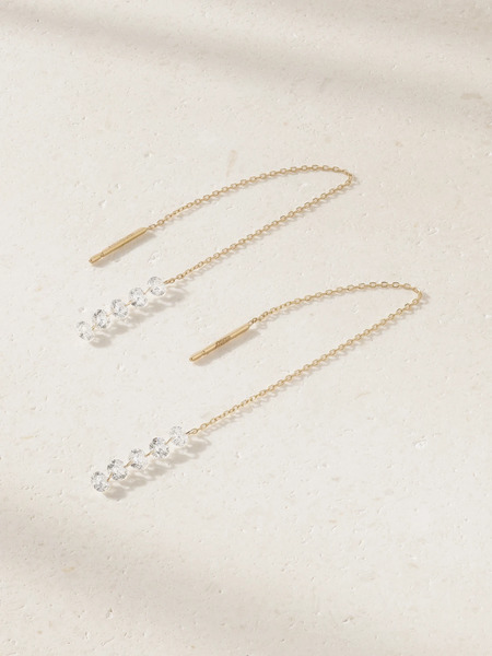  Persée Persée - Rivière 18-karat Gold Diamond Earrings - One Size 