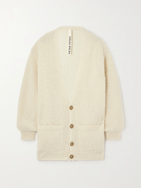  Petar Petrov Petar Petrov - Cashmere, Alpaca And Silk-blend Bouclé Cardigan - Cream 