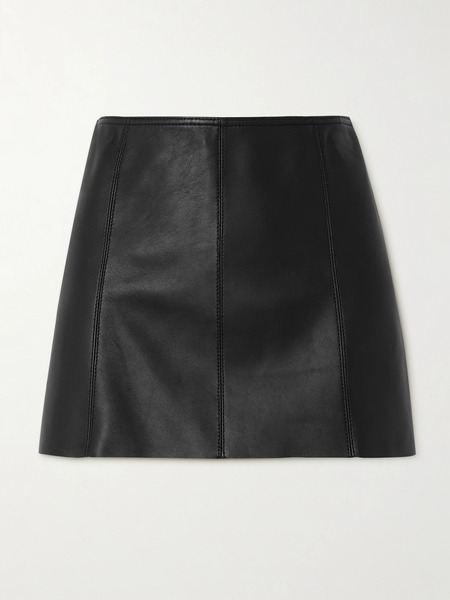  Petar Petrov Petar Petrov - Paneled Leather Mini Skirt - Black 