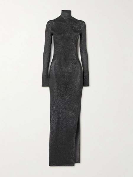  Petar Petrov Petar Petrov - Treasure Metallic Silk-blend Maxi Dress - Gray 