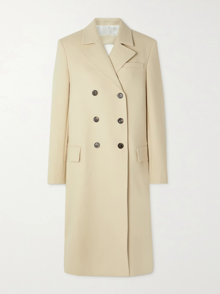  Peter Do Peter Do - Cutout Double-breasted Wool-blend Coat - Cream 